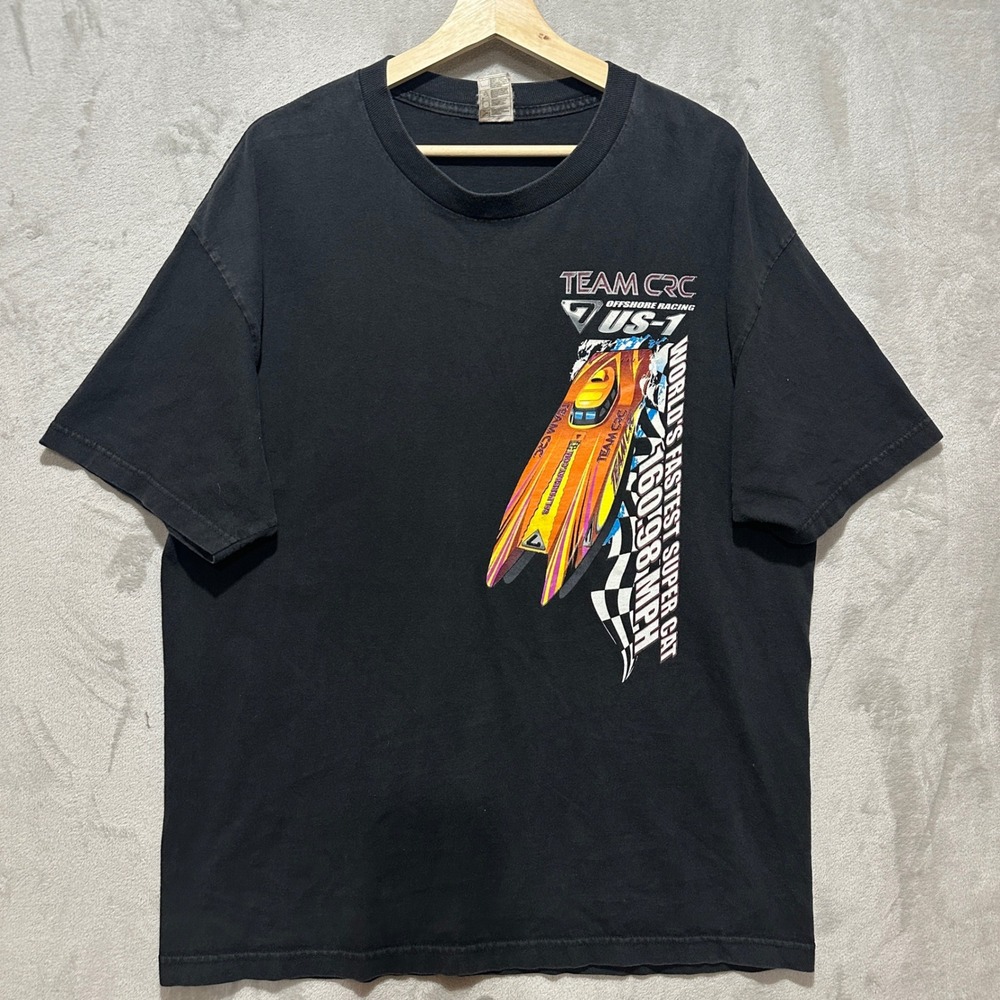 Vintage Alstyle Team CRC Offshore Racing Boat T-Shirt Black XL US-1 Super Cat